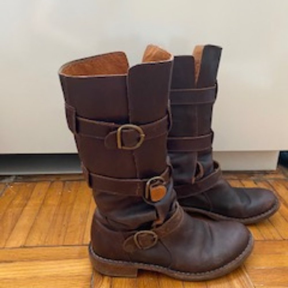 7040 Eternity Brown Leather Boots | Size 38 (8)